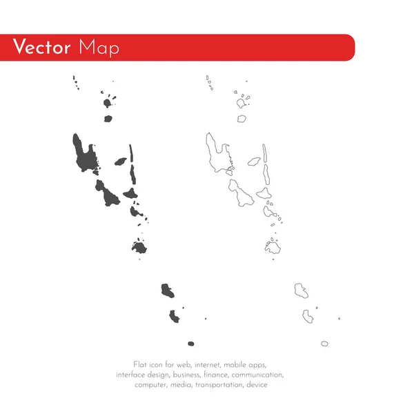 Kaart Van Vector Vanuatu Geïsoleerde Vector Illustratie Zwart Een Witte — Stockfoto