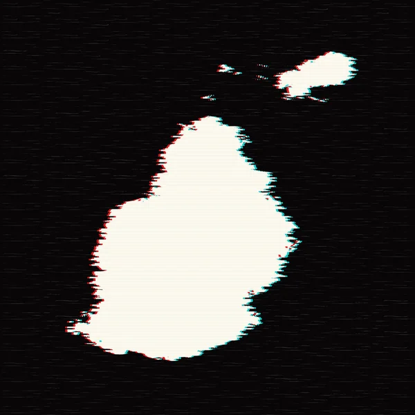 Mapa Vetorial Maurício Ilustração Vetorial Isolada Preto Sobre Fundo Branco — Fotografia de Stock