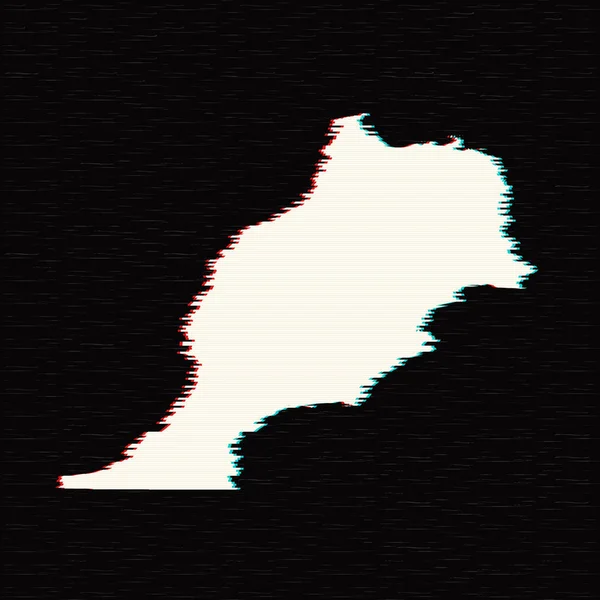 Вектор Карта Марокко Ізольована Векторні Ілюстрації Чорний Білому Тлі Eps — стокове фото