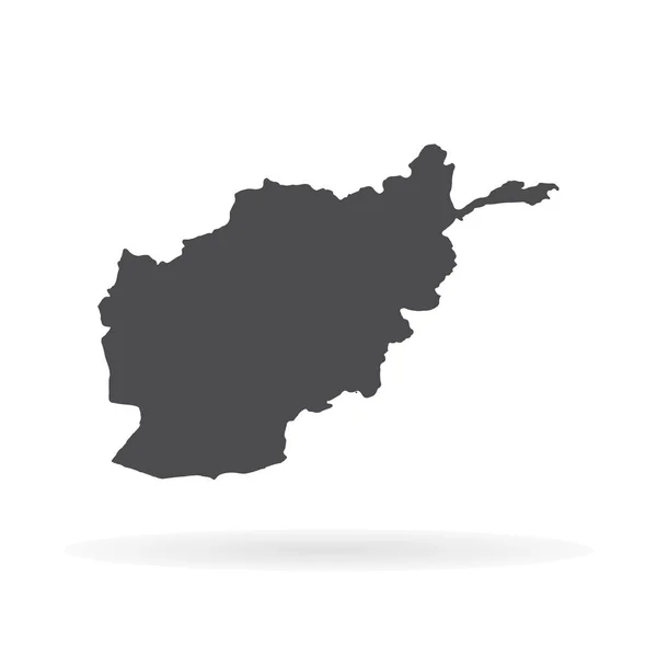 Mappa Vettoriale Afghanistan Illustrazione Del Vettore Isolato Nero Sfondo Bianco — Foto Stock