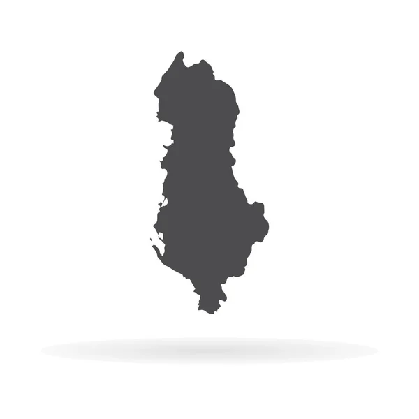 Vector Χάρτη Αλβανία Απομονωμένη Διανυσματικά Εικονογράφηση Μαύρο Άσπρο Φόντο Εικονογράφηση — Φωτογραφία Αρχείου