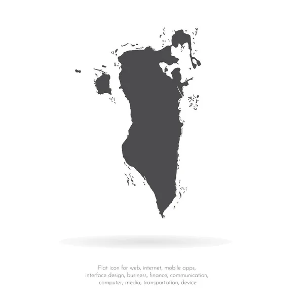 Vektorová Mapa Bahrajn Izolované Vektorové Ilustrace Černá Bílém Pozadí Obrázek — Stock fotografie