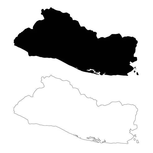 Mappa Salvador Illustrazione Isolata Nero Sfondo Bianco — Foto Stock