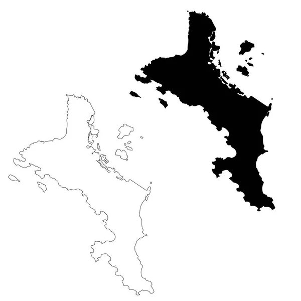地図セーシェル 分離されたイラスト 白い背景に黒 — ストック写真
