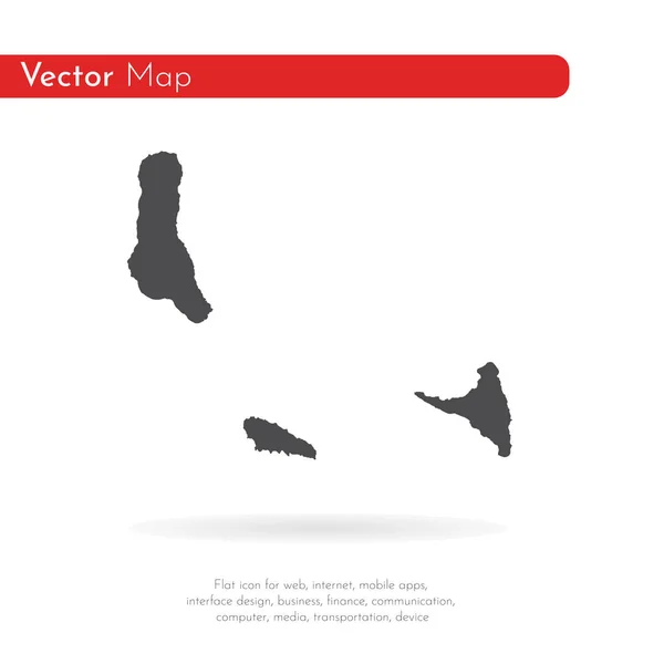 地図コモロ 分離されたイラスト 白い背景に黒 — ストック写真