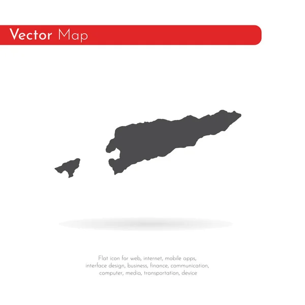 Karta Över Östtimor Isolerad Illustration Svart Vit Bakgrund — Stockfoto