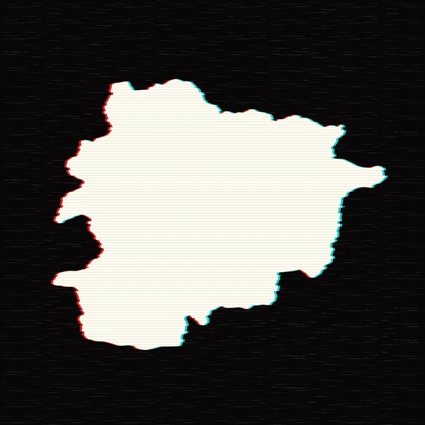 Kaart Andorra Geïsoleerde Illustratie Zwart Witte Achtergrond — Stockfoto