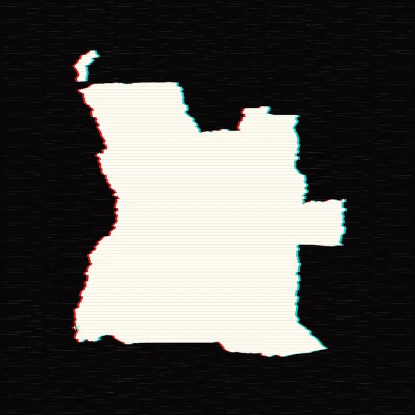 Map Angola Isolated Illustration Black White Background — Stock Photo, Image