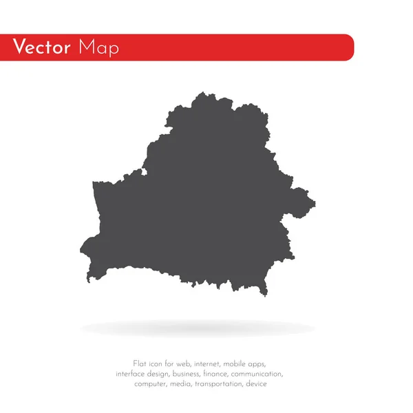 Карта Білорусі Ізольована Ілюстрація Чорний Білому Фоні — стокове фото
