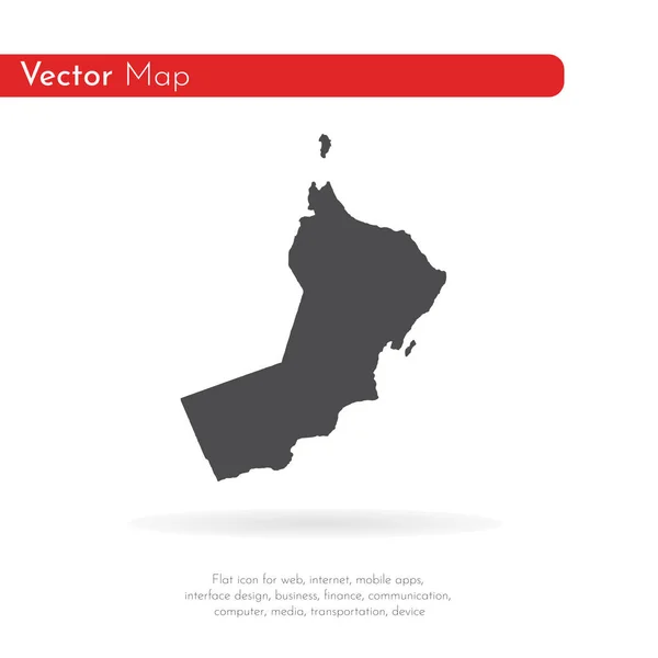 Karta Oman Isolerad Illustration Svart Vit Bakgrund — Stockfoto