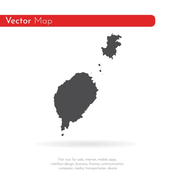 Karta Sao Tome Och Principe Isolerad Illustration Svart Vit Bakgrund — Stockfoto