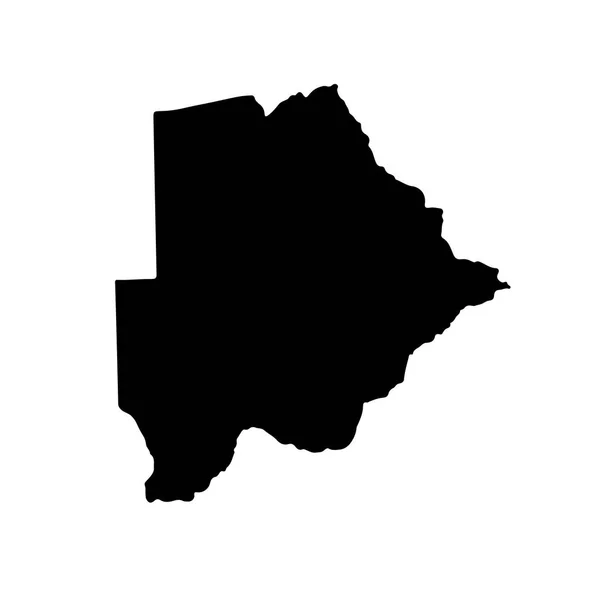 Χάρτη Της Μποτσουάνα Απομονωμένη Απεικόνιση Μαύρο Λευκό Φόντο — Φωτογραφία Αρχείου