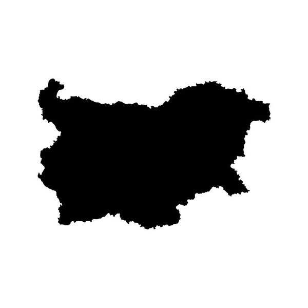 map Bulgaria. Isolated Illustration. Black on White background.