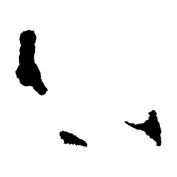 Kaart Comoren Geïsoleerde Illustratie Zwart Witte Achtergrond — Stockfoto