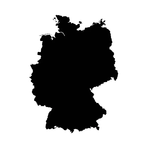 Map Germany Isolated Illustration Black White Background — Stock Photo, Image