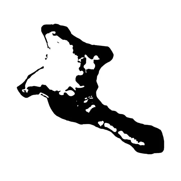Kaart Kiribati Geïsoleerde Illustratie Zwart Witte Achtergrond — Stockfoto