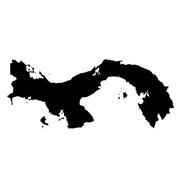 Map Panama Isolated Illustration Black White Background — Stock Photo, Image