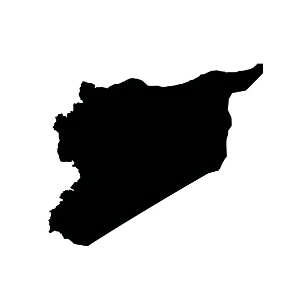 Карта Сирії Ізольована Ілюстрація Чорний Білому Фоні — стокове фото