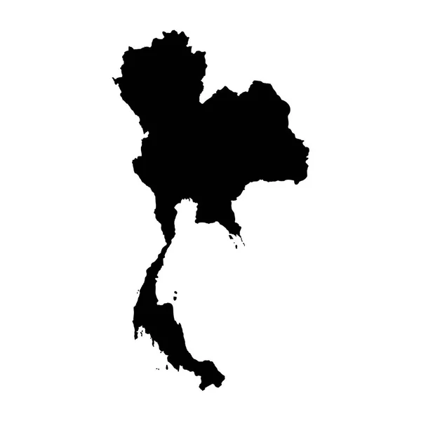 Mapie Tajlandii Białym Tle Ilustracji Czarny Białym Tle — Zdjęcie stockowe