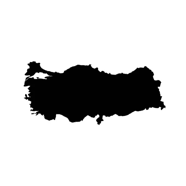 Map Turkey Isolated Illustration Black White Background — Stock Photo, Image