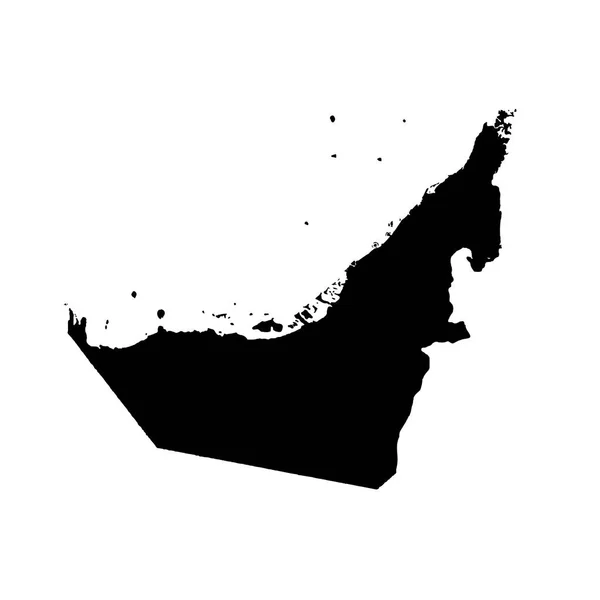 Karte Vereinte Arabische Emirate Einzelne Illustrationen Schwarz Auf Weißem Hintergrund — Stockfoto