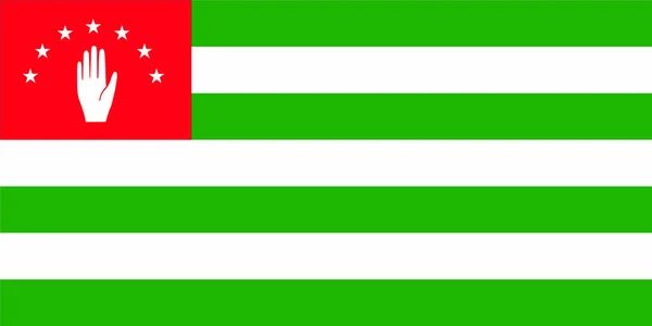Vlag Van Abchazië Geïsoleerde Illustratie — Stockfoto