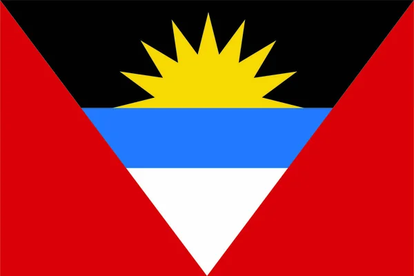 Flaga Antigui Barbudy — Zdjęcie stockowe