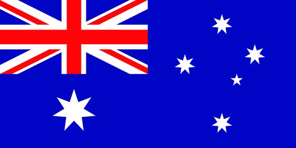 Флаг Австралии Изолированная Иллюстрация — стоковое фото