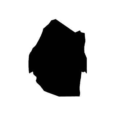 Harita Svaziland. İzole İllüstrasyon. Beyaz arka plan üzerinde siyah.