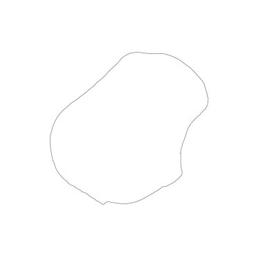 Harita Nauru. İzole İllüstrasyon. Beyaz arka plan üzerinde siyah.