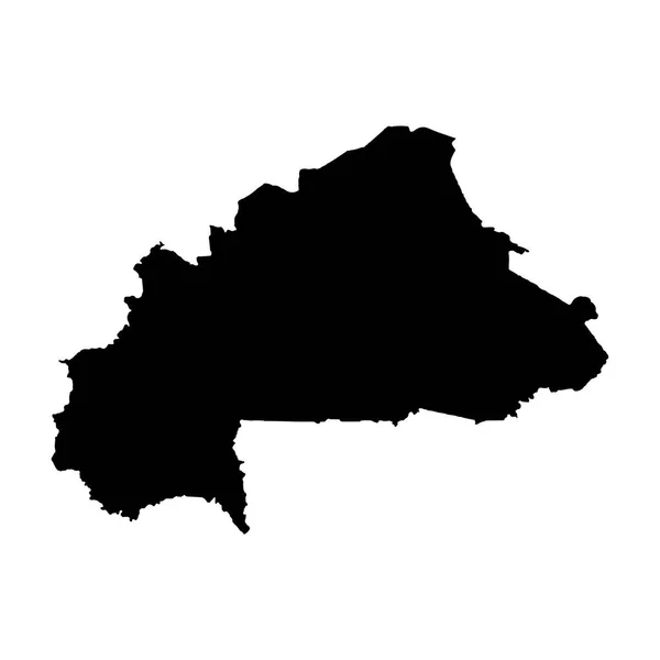 Карта Буркина Фасо Изолированная Иллюстрация Черный Белом Фоне — стоковое фото