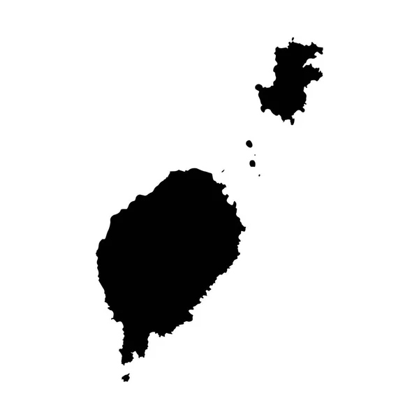地图圣多美和普林西比 独立插图 白色背景上的黑色 — 图库照片