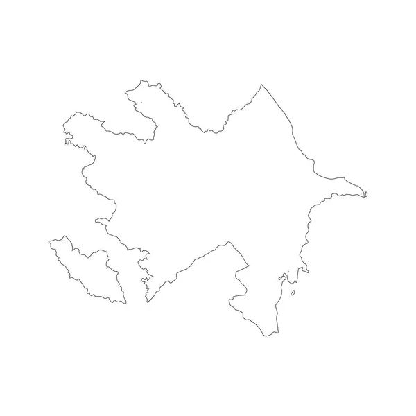 Mapa Azerbaijão Ilustração Isolada Preto Fundo Branco — Fotografia de Stock