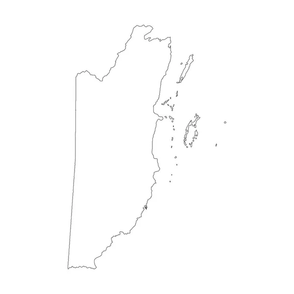Mappa Belize Illustrazione Isolata Nero Sfondo Bianco — Foto Stock