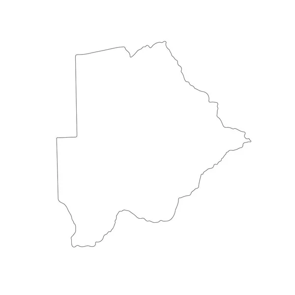 地図ボツワナ 分離されたイラスト 白い背景に黒 — ストック写真