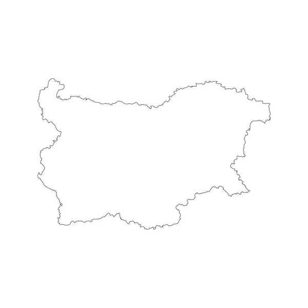 Карта Болгарії Ізольована Ілюстрація Чорний Білому Фоні — стокове фото