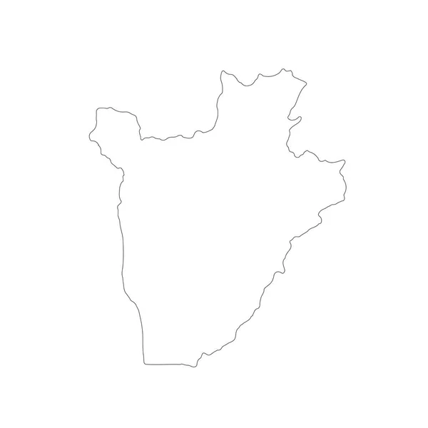 Mapa Burundi Ilustração Isolada Preto Fundo Branco — Fotografia de Stock