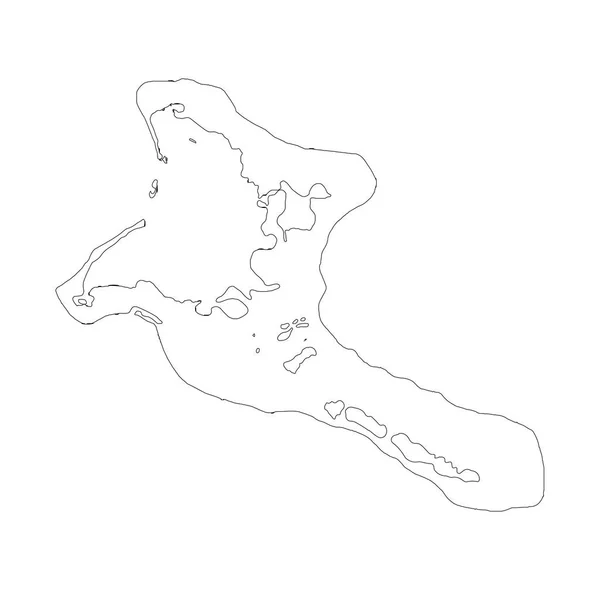 Map Kiribati Isolated Illustration Black White Background — Stock Photo, Image