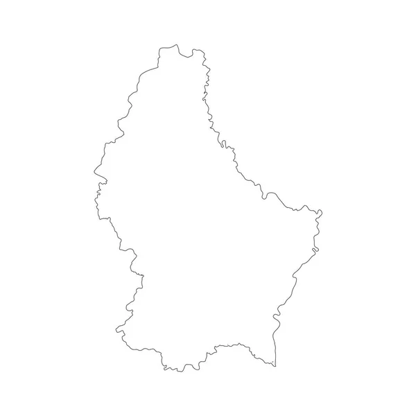 Karta Luxemburg Isolerad Illustration Svart Vit Bakgrund — Stockfoto