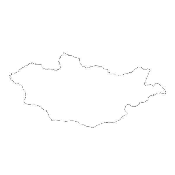 Карта Монголії Ізольована Ілюстрація Чорний Білому Фоні — стокове фото