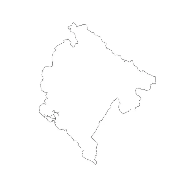 Mapie Czarnogóry Białym Tle Ilustracji Czarny Białym Tle — Zdjęcie stockowe