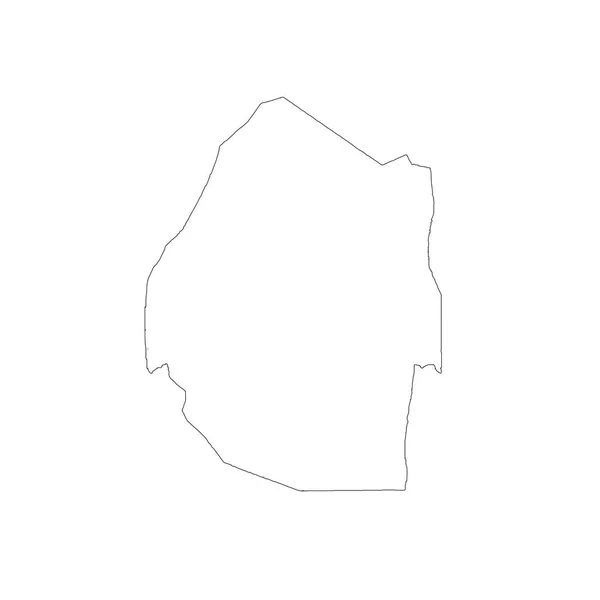 Карта Свазіленду Ізольована Ілюстрація Чорний Білому Фоні — стокове фото