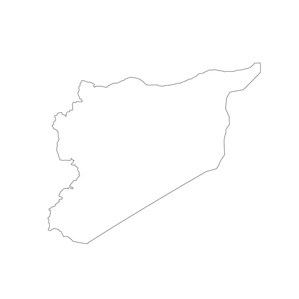 Mapa Siria Ilustración Aislada Negro Sobre Fondo Blanco —  Fotos de Stock