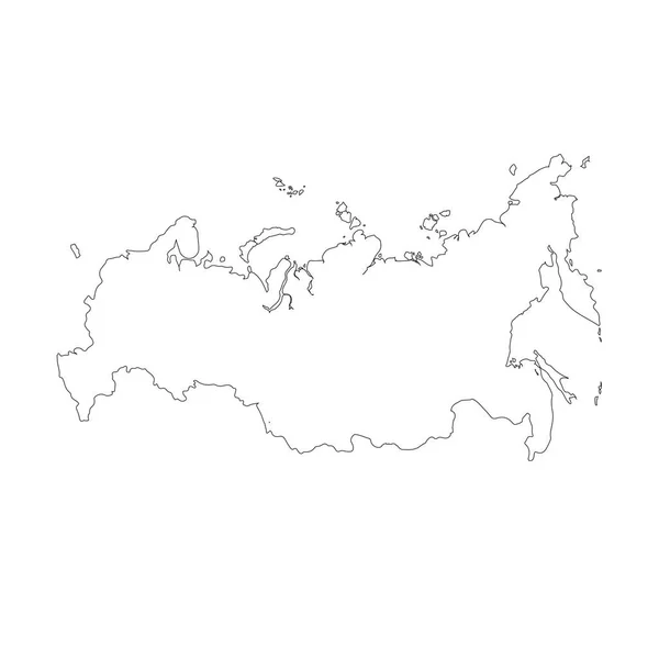 Harita Rusya Zole Llüstrasyon Beyaz Arka Plan Üzerinde Siyah — Stok fotoğraf