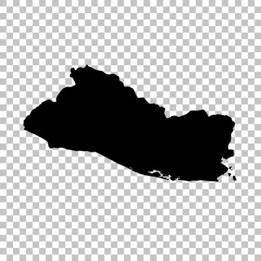 Salvador haritası. İzole İllüstrasyon. Beyaz arka plan üzerinde siyah.