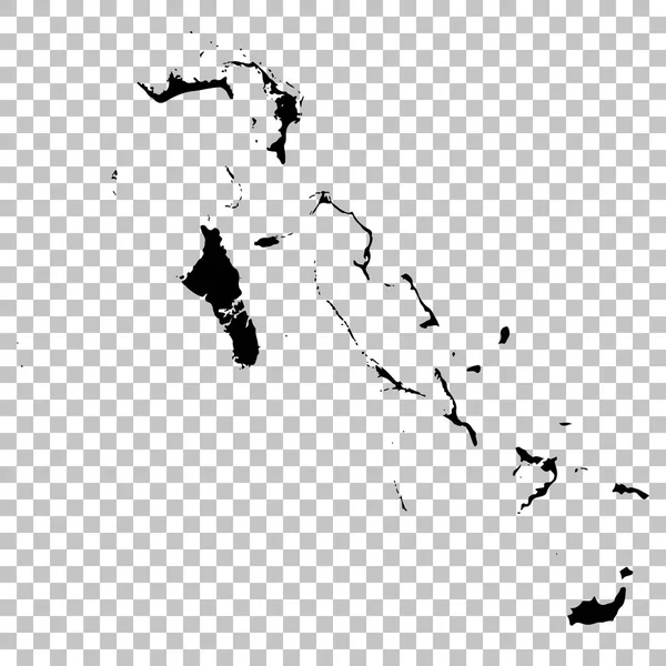 Mappa Bahamas Illustrazione Isolata Nero Sfondo Bianco — Foto Stock