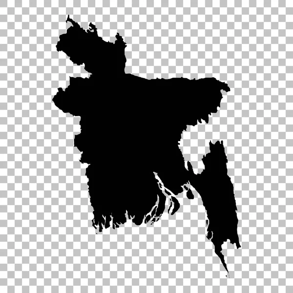 Map Bangladesh Isolated Illustration Black White Background — Stock Photo, Image