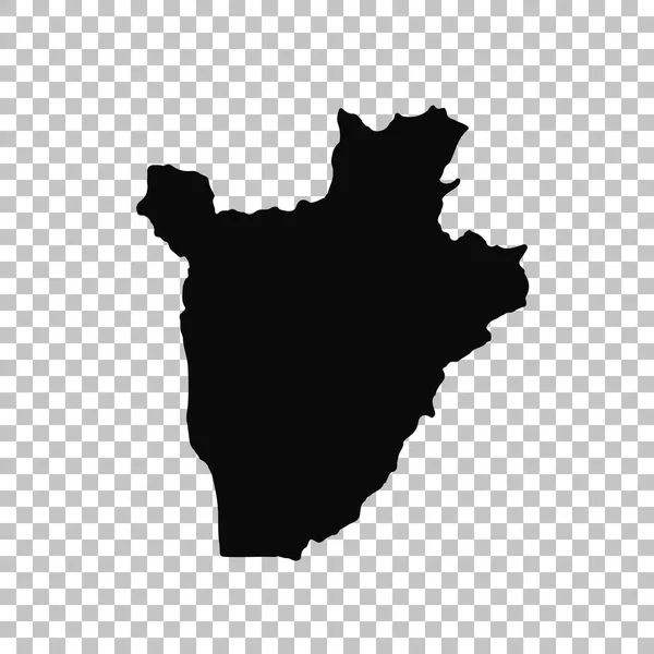 Χάρτη Του Μπουρούντι Απομονωμένη Απεικόνιση Μαύρο Λευκό Φόντο — Φωτογραφία Αρχείου