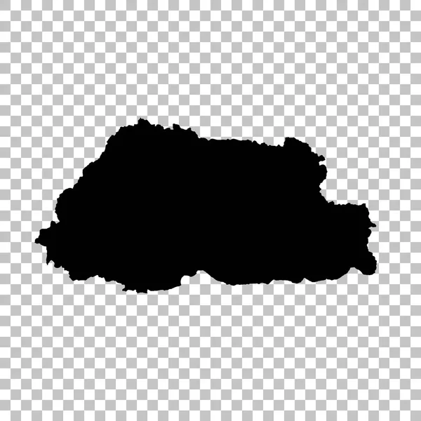 地图布坦 独立插图 白色背景上的黑色 — 图库照片