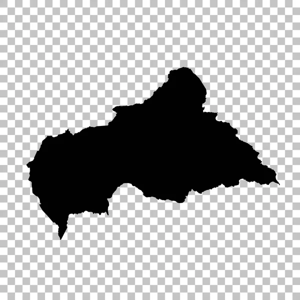 Карта Центральноафриканська Республіка Ізольована Ілюстрація Чорний Білому Фоні — стокове фото